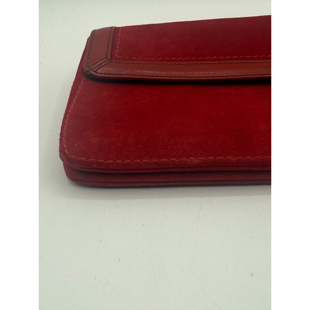 Vintage Coach Red Suede Leather Legacy Convertible Clutch Shoulder Bag 9733 - Picture 7 of 12